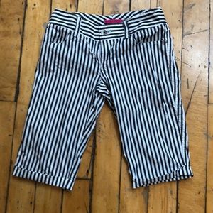 Alice and Olivia black and white stripe shorts 2